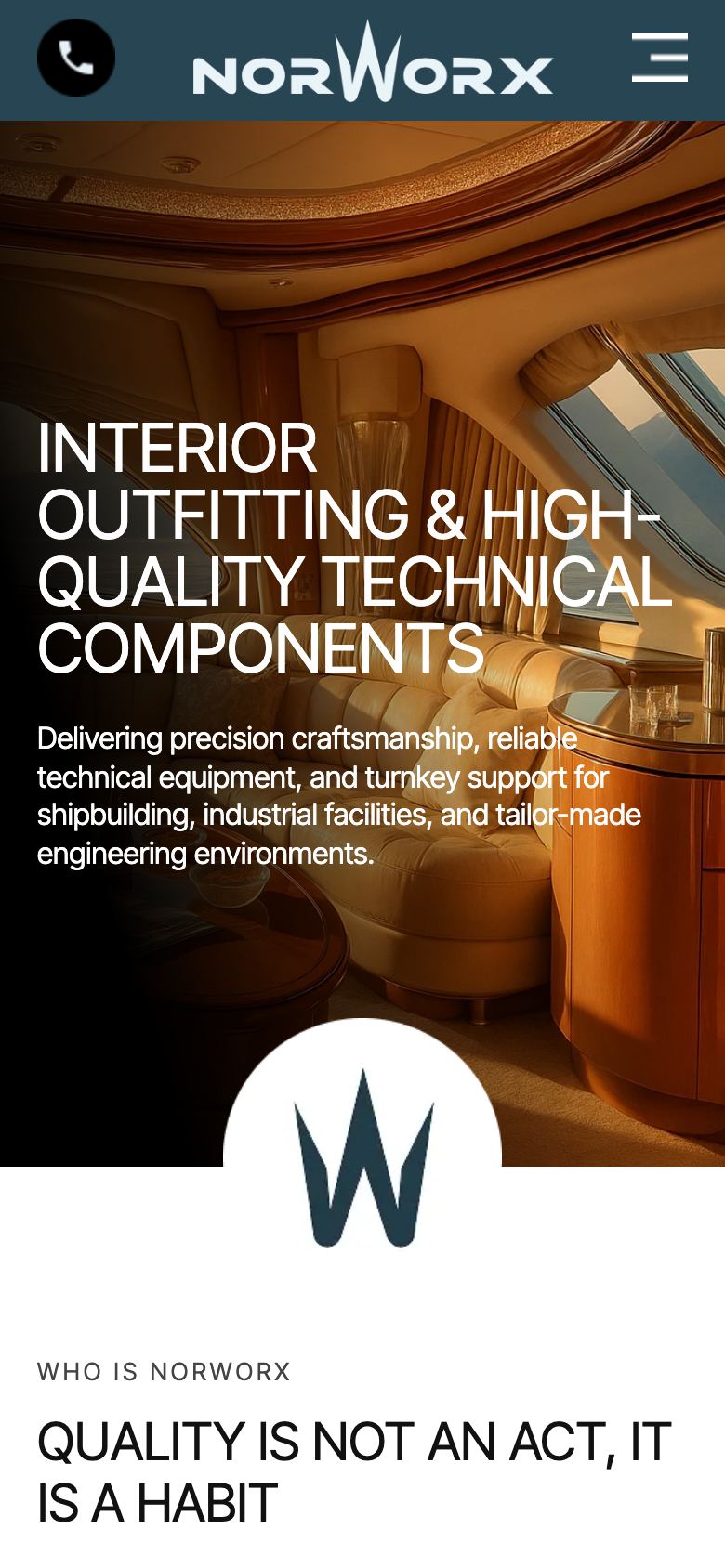 Norworx website on mobile