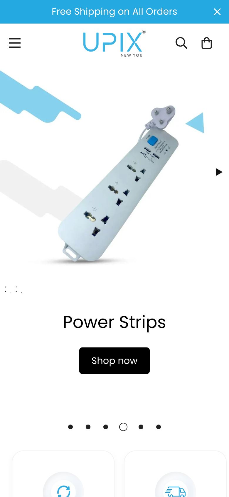 Upix Inc website on mobile