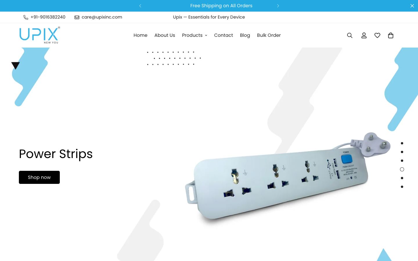 Upix Inc website on desktop